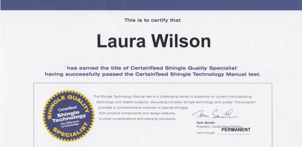 shingle quality specialist